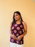 Haulter neck geometric kurti