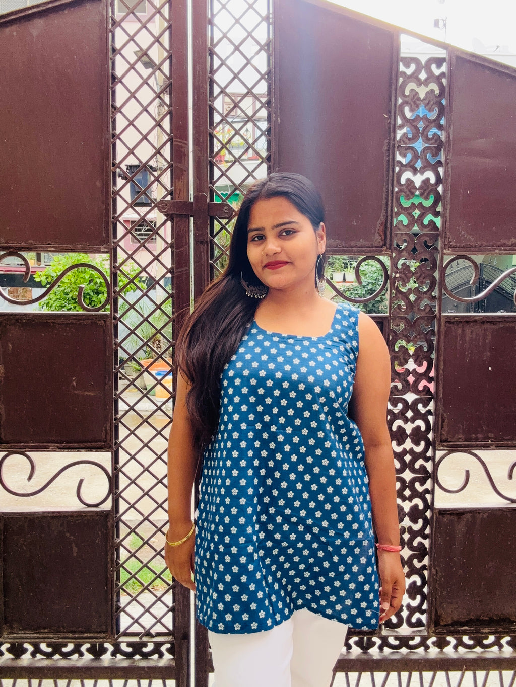 Ajrakh print kurti