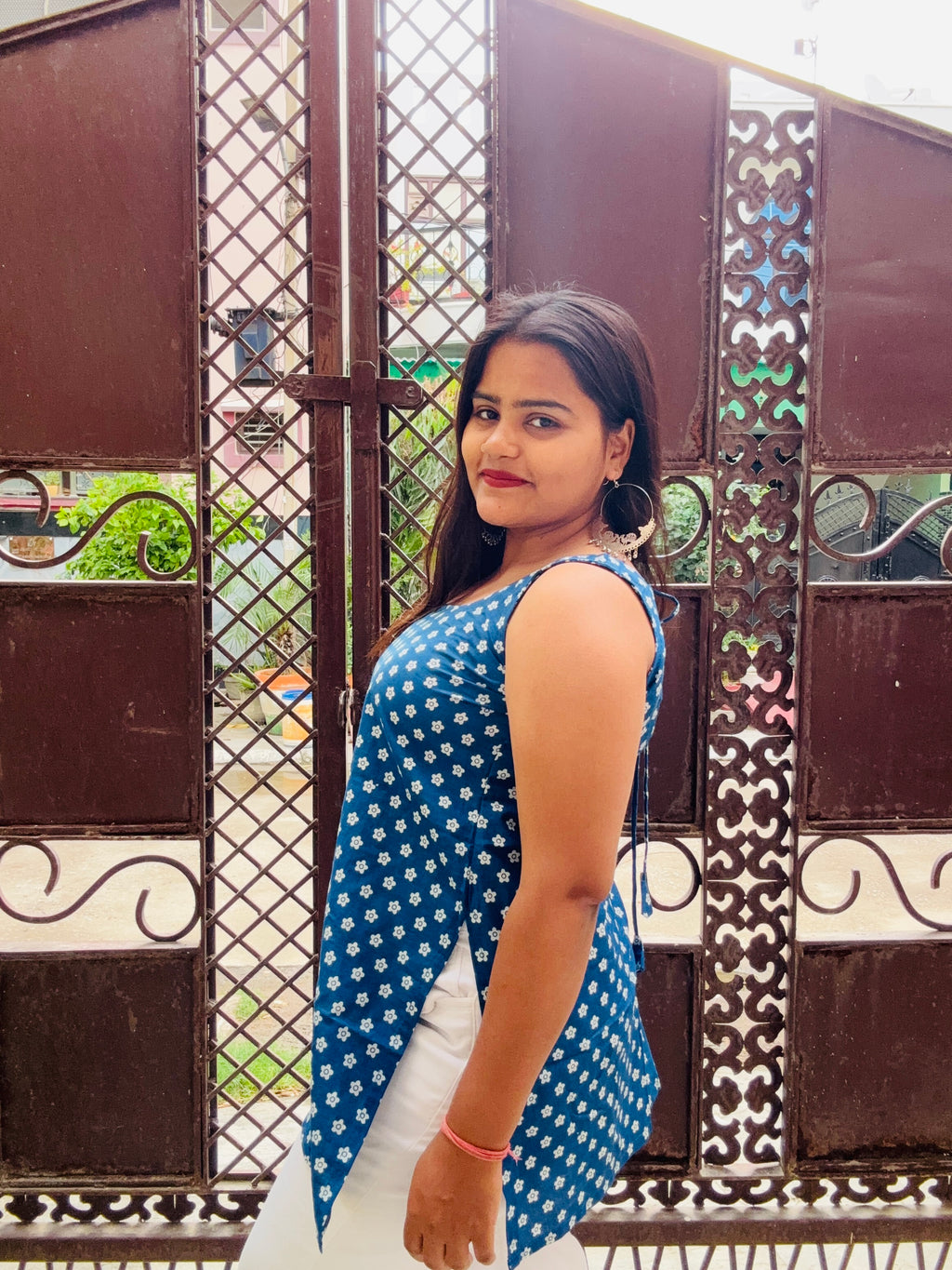 Ajrakh print kurti