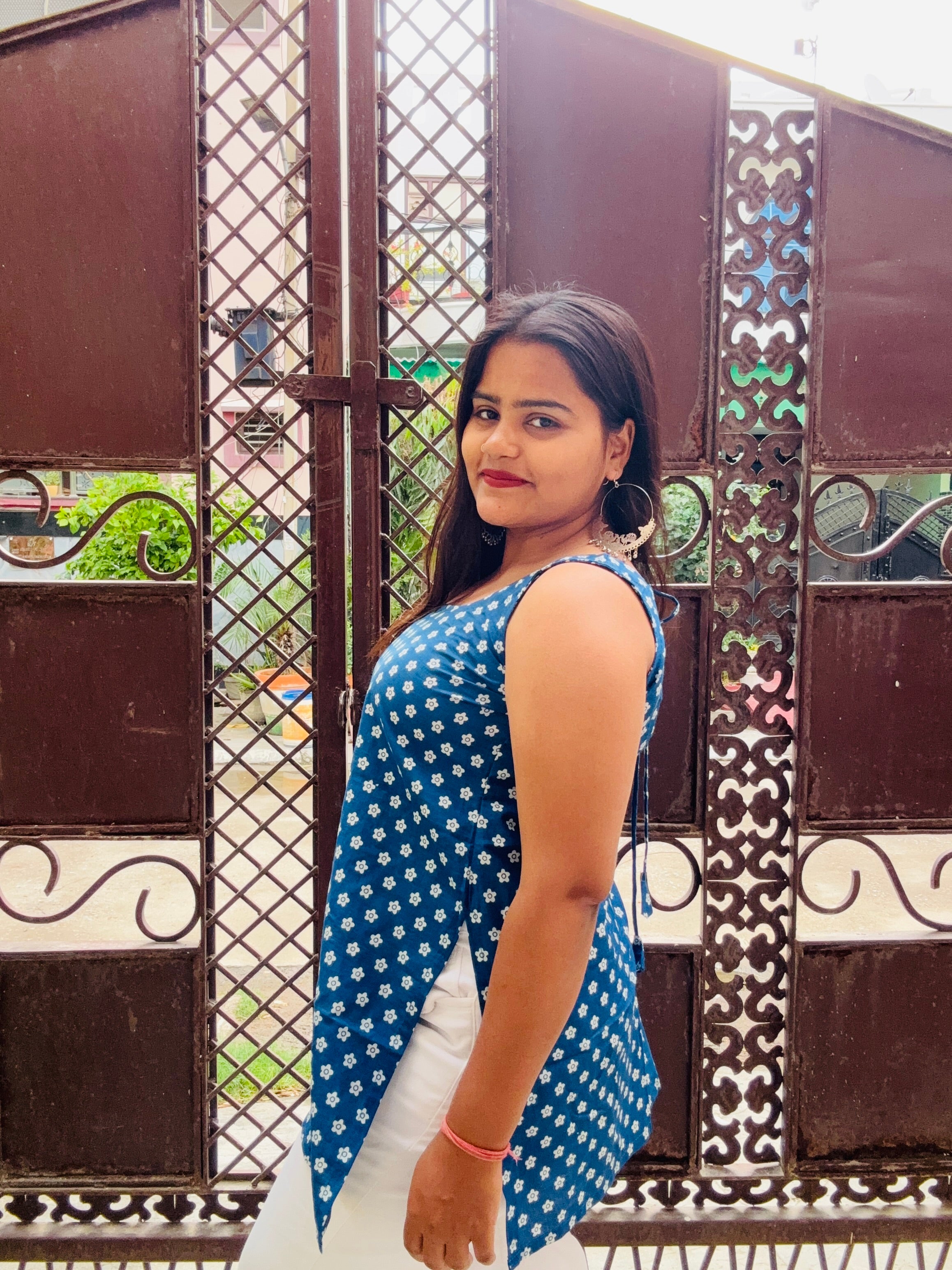 Ajrakh print kurti
