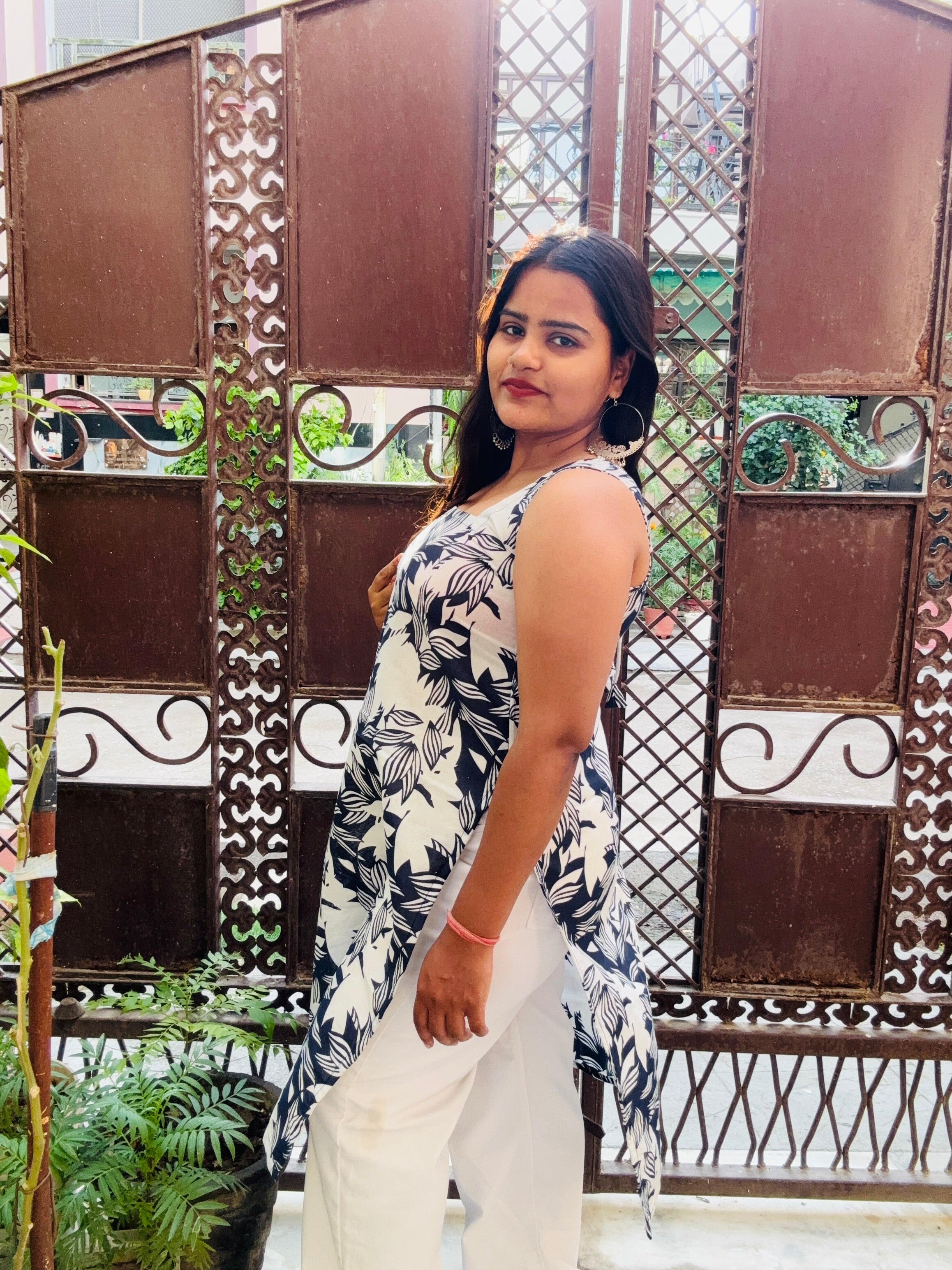 Midnight bloom kurti