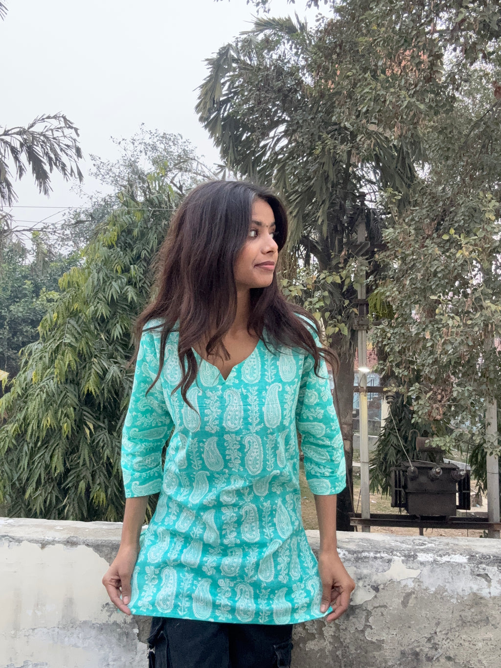 Neelima V-neck short kurti