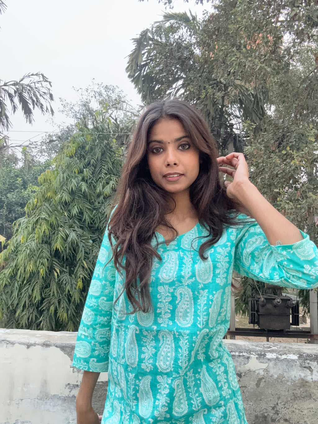 Neelima V-neck short kurti