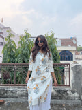 Vanya Floral V-neck Long kurti